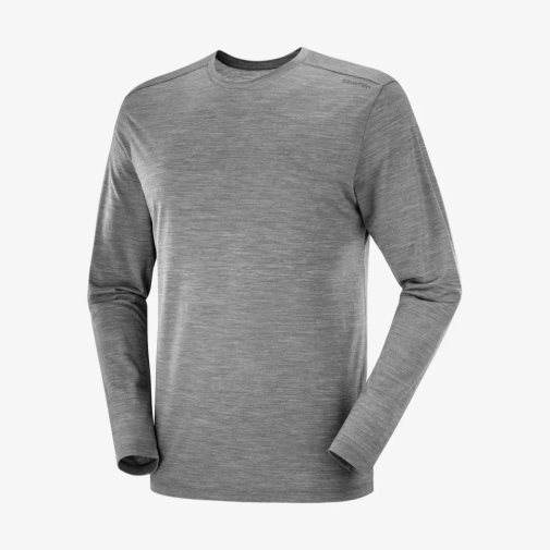 Salomon Outlife Merino Blend Long Sleeve Tricko Panske Siva | SK 0OUJVE